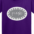 thumbnail image 4 of Inktastic Piano Keys Oval Youth T-Shirt, 4 of 5