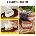 thumbnail image 3 of 7-Piece Complete Kit, Musubi Press Mold Kit, Includes 2 Musubi Makers, 2 Onigiri Molds, 2 Rice Paddles, Temaki Roller & Luncheon Meat Slicer – Easy to Clean, Dishwasher Safe$$, 3 of 11