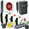 4x DOT-01 Brand 1800 mAh Replacement Sony NP-BX1 Batteries and Charger for Sony HDR-AS10 Camcorder and Sony BX1 Accessory Bundle