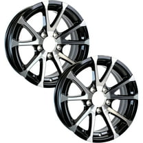 eCustomrim 2-Pack Aluminum Trailer Rims Wheels 5 Lug 13" Avalanche V-Spoke/Black