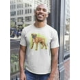 thumbnail image 2 of Green Background German Boxer T-Shirt Men -Image by Shutterstock, Male Small, 2 of 4