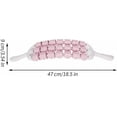 thumbnail image 4 of Massage roller Threerow flexible deep tissue device for legs, back, shoulder, Pink, 4 of 5