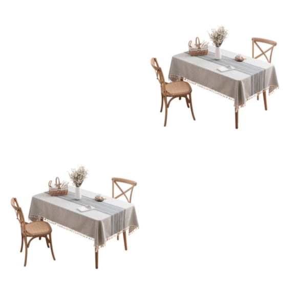 Wosthever Cubierta de de poliéster resistente a St para celebraciones de bodas y festivales Accesorios de decoración de de comedor de fácil gris 135*160 cm, 1 2Conjunto