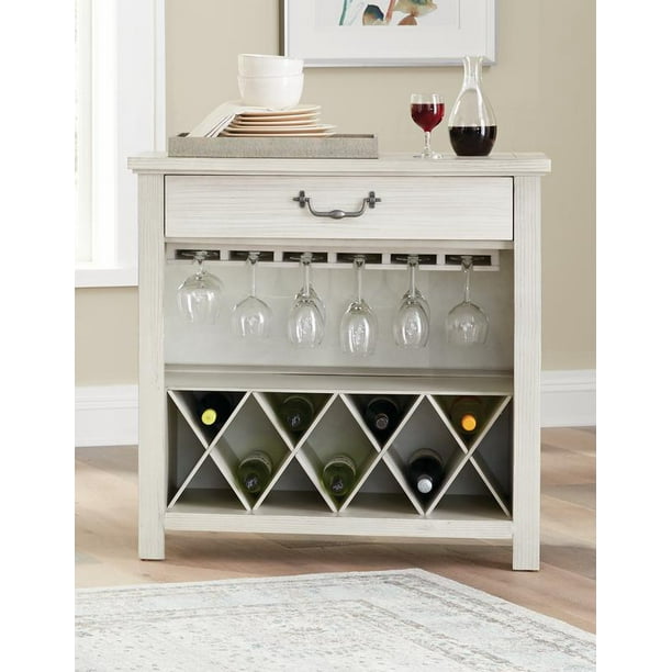 OS Home and Office Model 37200 Off White Wine Rack
