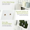 thumbnail image 3 of GVN 4-Tier Wall Leaning Ladder Shelf Stand-White, Towel Bar for Small Bathroom, Towel Holder for Bathroom, 3 of 7