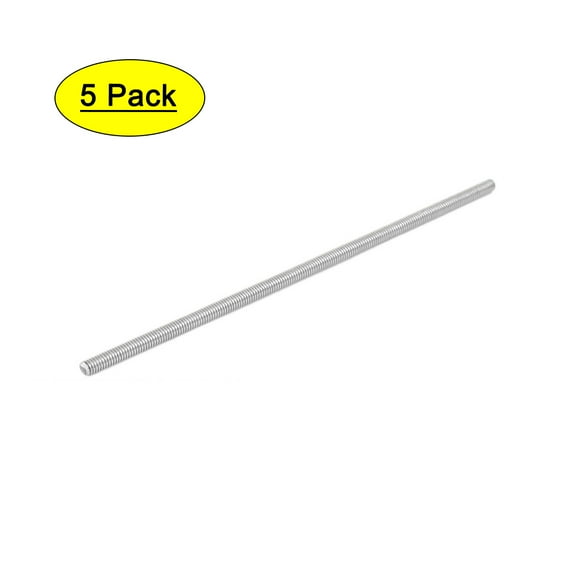 M4 x 130mm 304 Stainless Steel Fully Threaded Rod Bar Studs Hardware 5Pcs