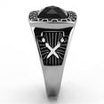 thumbnail image 2 of Anillo Color Plata Para Hombres de Acero Inoxidable Onyx Azteca, 2 of 4