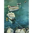 thumbnail image 3 of Strube, Ling 12x14 Black Modern Framed Museum Art Print Titled - The Boats, 3 of 5