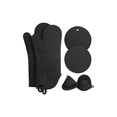 thumbnail image 1 of Guantes De Silicon Cocina/horno 6 Piezas Resistente Al Calor NEGRO, 1 of 4