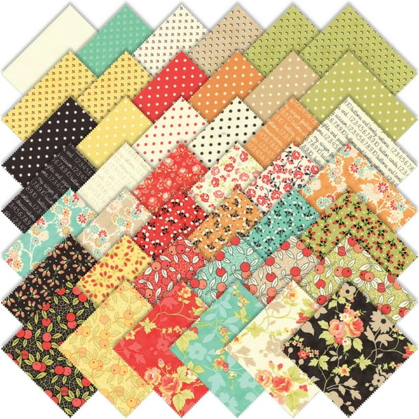 Moda Chestnut Street Charm Pack, 42 5" Quilting Cotton Fabric Squares