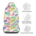 thumbnail image 5 of Sikiie Colorful Pattern With Cute Chameleons Car Seat Protector 2 Pack Car Seat Cushion Mat, Car Seat Covers for SUV, Truck, Van, 5 of 7