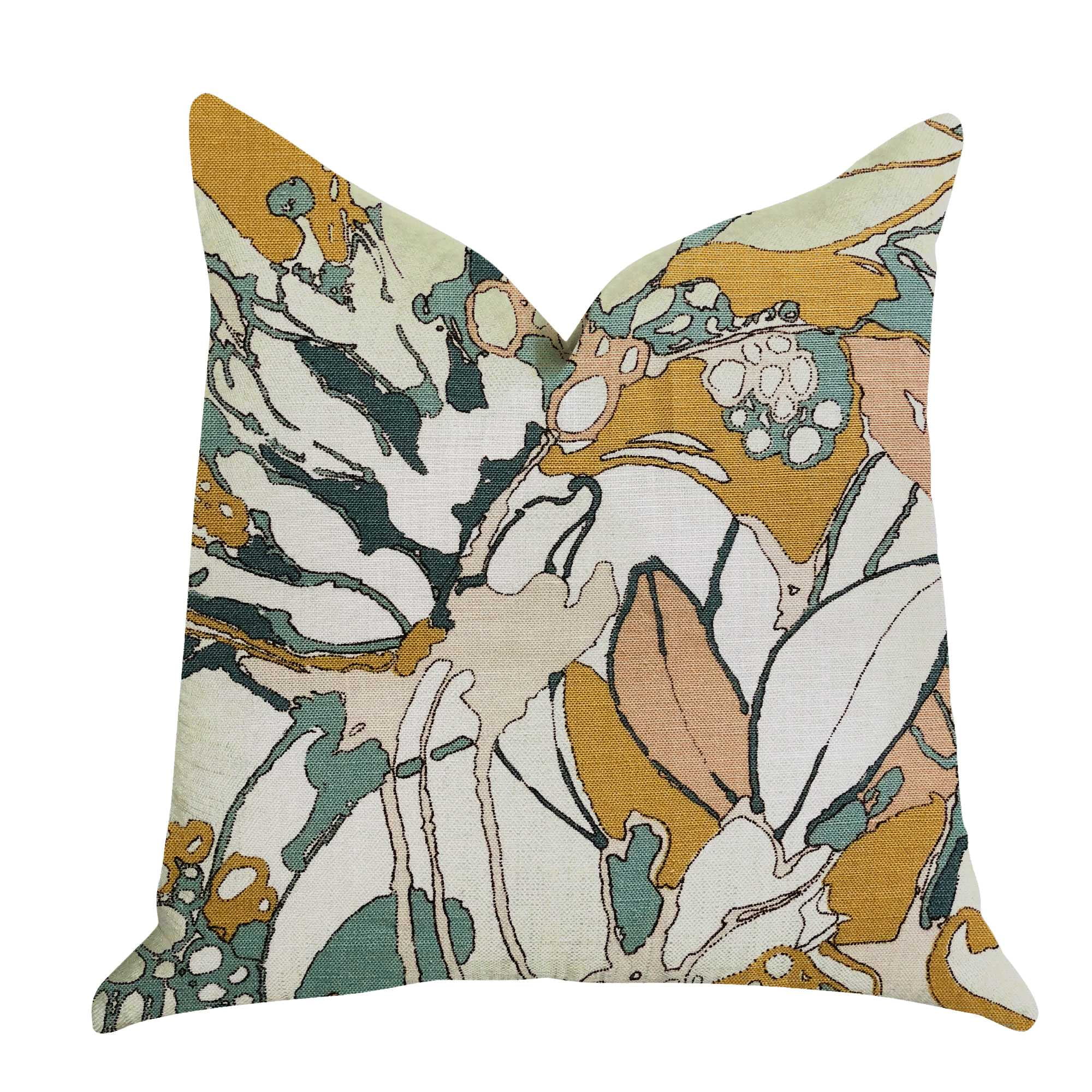Floral Multi Color Luxury Throw Pillow 20in x 30in