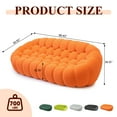 thumbnail image 3 of The Magic Home 99" 3-Seater Bubble Curved Couch, Orange, 3 of 9