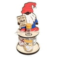 thumbnail image 2 of Oleegame 1PC Christmas Wooden Wine Rack Liquor Bottle Holder Wooden Christmas Penguin Gnomes Wine Rack Gift For Beverages/Liquor Bottles Storage Beige, 2 of 9