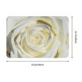 thumbnail image 3 of Balery White Rose Doormat, Durable Flannel Fabric, Waterproof Stain and Fade Resistant, Low Profile,Indoor Outdoor Door Mats, Easy Clean Patio Entrance Mat, 16x24in, 3 of 9