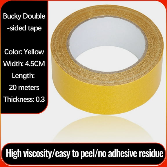 Double Sided Tape Heavy Duty, 1.77" x 66FT, Universal High Tack Strong Wall Adhesive with Fiberglass Mesh, Super Sticky Resistente Clear Tape, Easy Use Mounting Tape