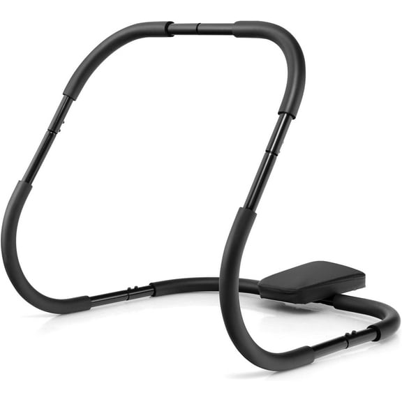 SRJUYK Abdominal Cruncher, Abdominal Trainer Sit up Assistant Roller with Padded Headrest, Fitness Exercise Training Machine for Core Muscle, Home Gym Portable Ab Mat Trainer-Black