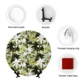 thumbnail image 4 of Picia Hawaii Palms Pattern Bone China Decorative Plate – Wall Decor with Stand and Adhesive, Elegant Ornament for Living Room, Office, or Entryway-10in, 4 of 6