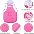thumbnail image 3 of 1 Set of Pink Children's Chef Clothes, Apron and Chef Hat, etc. (11 pieces), Children's Kitchen Toy Cooking Set, 3 of 5