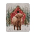 thumbnail image 2 of 50x60 inch Crystal Fleece & Arctic Fleece Blanket Soft Bed Throws for Home or Camping Cute Highland Cow Pattern, 2 of 7