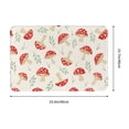 thumbnail image 3 of Balery Cartoon Flat Mushrooms Doormat, Durable Flannel Fabric, Waterproof Stain and Fade Resistant, Low Profile,Indoor Outdoor Door Mats, Easy Clean Patio Entrance Mat, 16x24in, 3 of 9