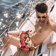 thumbnail image 2 of luoweisi Men's Beach Shorts Quick Dry Swim Trunks with Mesh Lining Rose and Leopard S, 2 of 5