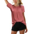 thumbnail image 1 of Sonducket Camiseta holgada de manga corta para mujer, camisetas de estilo informal, ropa de verano, regalo Prendas para la parte del cuerpo Rosado L, 1 of 6