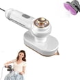 thumbnail image 1 of Mini Steam Iron For Clothes, Crisp Clothes In Minutes, No Board Needed, Travel Steamer Portable Mini, Garment Steamer Handheld, Fast‑Heat, With 90° Rotatable Handle, Quick Wrinkle Removal (White), 1 of 7