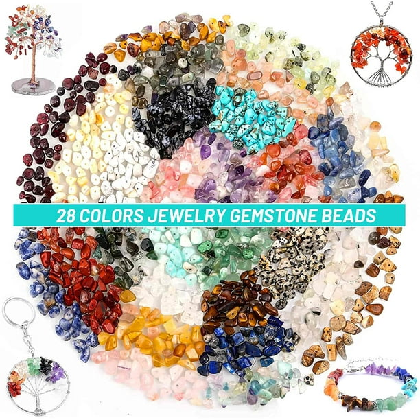 Ring Making Kit with 28 Colors Crystal Beads 1660Pcs Crystal