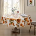 thumbnail image 6 of Serafina Home Autumn Thanksgiving Sunflower Fall Vinyl Flannel Backed Tablecloth - Rustic Farm Vinyl Tablecloth with Flannel Backing Reusable 70: Round, 6 of 6