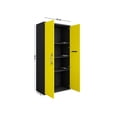 thumbnail image 3 of Eiffel Storage Cabinet in Matte Black and Yellow (Set of 2), 3 of 7