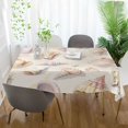 thumbnail image 3 of Yayeee Tablecloths 60" x 108" Rectangle Wrinkle Resistant Party Table Cover, Colorful Watercolor Seashells, 3 of 8