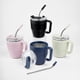 thumbnail image 1 of Paquete con 35 piezas de Taza acero inoxidable tapa push con popote beige 12 x 6.5, 1 of 4