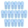 thumbnail image 2 of Comfortable 10 Pairs Disposable Slippers For Guests Hotel Supplies Blue Non-slip Indoor Shoes, 2 of 5