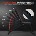 thumbnail image 3 of Adjustable Workout Bench - Foldable Weight Bench Press for Full Body Strength Training, Weights for Home Gym, Exercise Equipment, Bench Press, Workout Equipment - Black, 3 of 8
