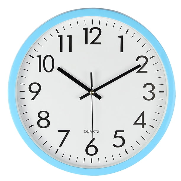 Reloj de pared redondo de 10 pulgadas, reloj decorativo silencioso de cuarzo para el hogar, dormitorio, sala de estar, oficina Sweethay HA8228-04B