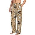 thumbnail image 3 of Kdxio Snake And Flower Print Men's Sleep Pajama Pant Lounge Pants with Pockets, 3 of 8