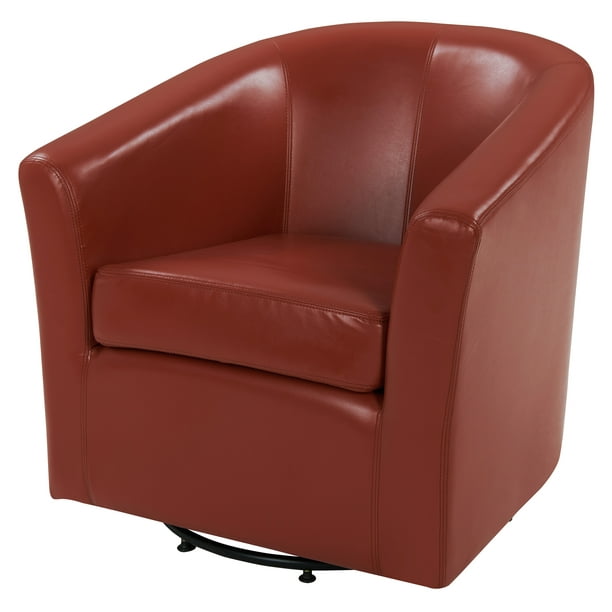 Hayden Swivel Bonded Leather Tub Chair Multiple Colors Walmart Com Walmart Com