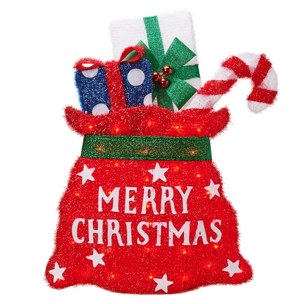 Holiday Time Light-Up LED Gift Bag, 31" - Walmart.com - Walmart.com