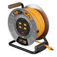 thumbnail image 1 of Cable de metal Cord Reel Masterplug, tambor, 30 m, 4 enchufes con conexión a tierra, 1 of 7