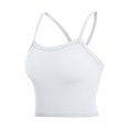 thumbnail image 5 of Wyongtao Womens Ribbed Knit Tank Tops Strap Solid Color Slim Fitted Crop Camisole Casual Trendy Sport Going Out Clothes (S, White), 5 of 7