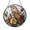 Stained Glass 5.9 Inch, variant on Brilliant Gold Hawk Owl and Blooming Roses Nature Suncatcher Decor