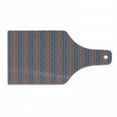 thumbnail image 1 of Ethnic Cutting Board, Diagonal Checkered Pattern with Simple Blossoms Geometric Design with Dots, Decorative Tempered Glass Cutting and Serving Board, Wine Bottle Shape, Multicolor, by Ambesonne, 1 of 1