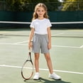 thumbnail image 6 of VBTAPA Boys Girls Cotton Athletic Shorts, Toddler Athletic Basketball Short Pants, Solid Summer Soccer Shorts, Kids School Sports Jogger Shorts Gray 4-5 Years, 6 of 7