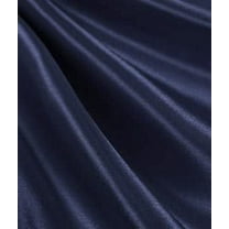 DECORATIVE SILK INC. CHARMEUSE SATIN POLYESTER SOLID FABRIC 60" WIDE BY THE YARD ( NAVY )