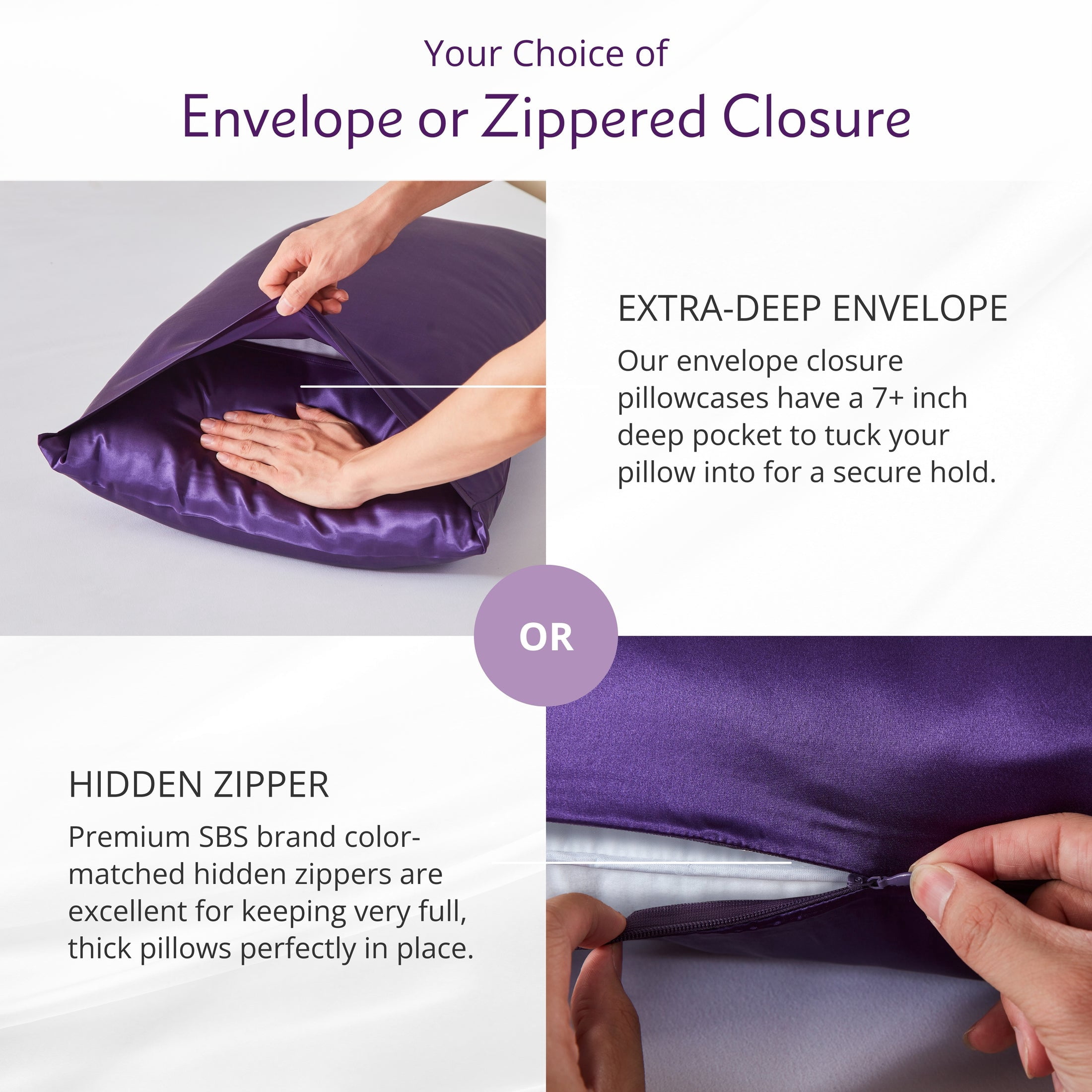 22 Momme Silk Pillowcase - Plum