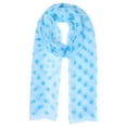 thumbnail image 1 of INSPIRAR CHIC Mujeres 1950s Retro Lunares Chiffon Bufanda, Ligera Suave Sheer Largo Cabeza Envolver Chal Bufandas para Todas las Temporadas 63.0"x19.7" Azul Cielo, 1 of 6