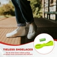 thumbnail image 6 of No Tie Shoelaces Tieless Elastic Shoe Laces with 4 Metal Locks Buckles Fit for Adults Sneakers Canvas Shoes Light Green, 6 of 7
