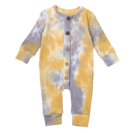 

Baby’s Gradient Round-Neck Long-Sleeves Romper for Toddler