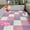 Pink, White and Purple, variant on EASHZMFYTBF 24pc Inspired Interlocking Carpet Pads, Easy To Clean, Square Pattern, Non-Slip EVA Backing, Protective Floor Tiles, Exercise Mat, for Bedroom, Living Room, White Gray Blue